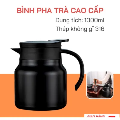 ấm pha trà giữ nhiệt 1000ml inox 316 cao cấp kèm lõi lọc trà ấm pha trà giữ nhiệt 1000ml inox 316 cao cấp kèm lõi lọc trà