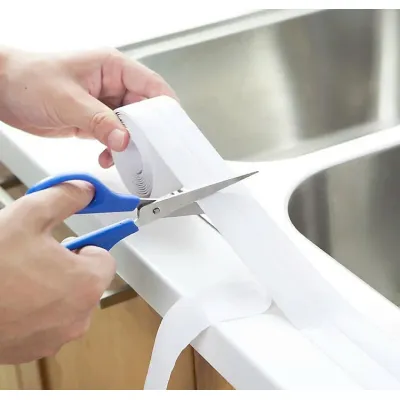 Băng Keo Dán Mép Đa Năng 3M Màu Trắng Dán Chống Thấm Bồn Rửa Chén, Mép Cửa, Mép Tường Băng Keo Dán Mép Đa Năng 3M Màu Trắng Dán Chống Thấm Bồn Rửa Chén, Mép Cửa, Mép Tường
