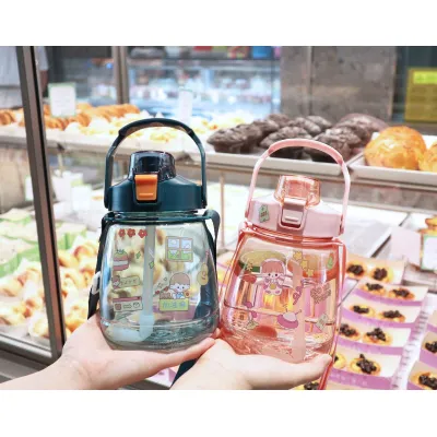 bình đựng nước cute - bình đựng nước có ống hút - 1300ml bình đựng nước cute - bình đựng nước có ống hút - 1300ml