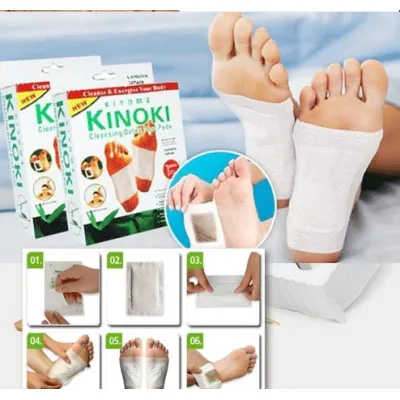 bộ 10 miếng dán chân thải độc kinoki nhật bản giải độc bàn chân, tiện lợi, nhanh chóng, hiệu quả