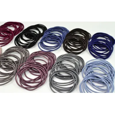 bộ 100 dây cột tóc trơn co dãn, dai bền kèm túi bộ 100 dây cột tóc trơn co dãn, dai bền kèm túi