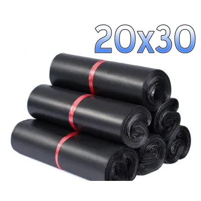 bộ 100 túi nylon đen 20x30cm đóng hàng niêm phong có keo dán miệng bộ 100 túi nylon đen 20x30cm đóng hàng niêm phong có keo dán miệng