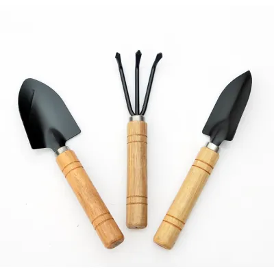 bộ 3 dụng cụ xẻng, bồ cào làm vườn cán gỗ tiện lợi bộ 3 dụng cụ xẻng, bồ cào làm vườn cán gỗ tiện lợi