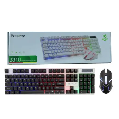 bộ bàn phím và chuột bosston chuyên game 8310 có led 7 màu bộ bàn phím và chuột bosston chuyên game 8310 có led 7 màu