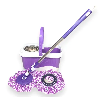 Bộ Cây Lau Nhà Kèm 2 Bông Lau + Thùng Inox Đựng Nước Thông Minh Xoay 360 Tự Vắt Bộ Cây Lau Nhà Kèm 2 Bông Lau + Thùng Inox Đựng Nước Thông Minh Xoay 360 Tự Vắt