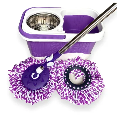 Bộ Cây Lau Nhà Kèm 2 Bông Lau + Thùng Inox Đựng Nước Thông Minh Xoay 360 Tự Vắt Bộ Cây Lau Nhà Kèm 2 Bông Lau + Thùng Inox Đựng Nước Thông Minh Xoay 360 Tự Vắt