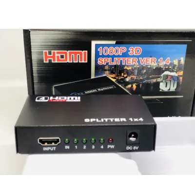 bộ chia hdmi splitter 1 ra 4 1080p 3d tặng kèm adapter bộ chia hdmi splitter 1 ra 4 1080p 3d tặng kèm adapter