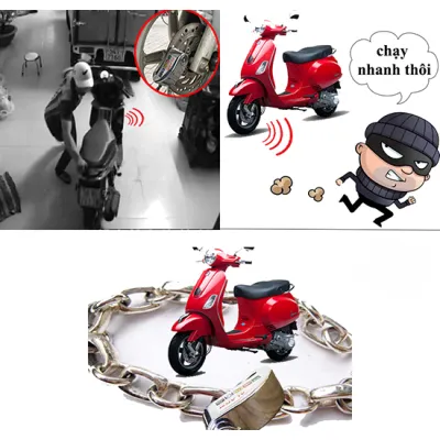 bộ khóa đĩa xe máy alarm chống trộm có còi hú báo động bộ khóa đĩa xe máy alarm chống trộm có còi hú báo động