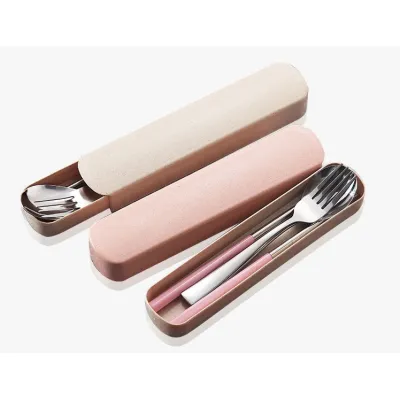 bộ muỗng đũa nĩa inox lúa mạch có hộp đựng tiện lợi bộ muỗng đũa nĩa inox lúa mạch có hộp đựng tiện lợi