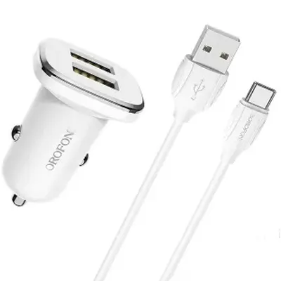 sạc điện thoại trên ô tô - tẩu sạc điện thoại trên ô tô 2 cổng kèm dây type-c sạc điện thoại trên ô tô - tẩu sạc điện thoại trên ô tô 2 cổng kèm dây type-c