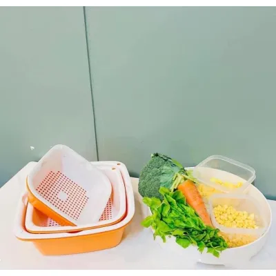 bộ set 6 rổ chậu nhựa đa năng ecco 3 rổ & 3 chậu bộ set 6 rổ chậu nhựa đa năng ecco 3 rổ & 3 chậu