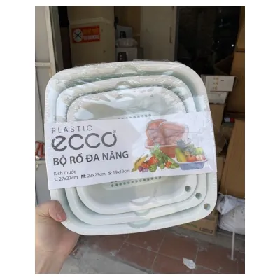 bộ set 6 rổ chậu nhựa đa năng ecco 3 rổ & 3 chậu bộ set 6 rổ chậu nhựa đa năng ecco 3 rổ & 3 chậu