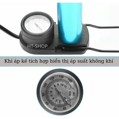bơm xe chân đứng foot pump có đồng hồ mặt tròn đo áp suất bơm xe chân đứng foot pump có đồng hồ mặt tròn đo áp suất