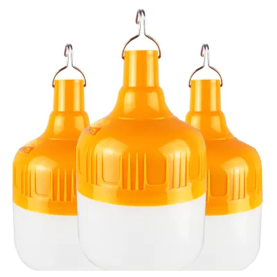 Bóng Đèn Buld Tích Điện Pin Sạc 200W Siêu Sáng Có Móc Treo Bóng Đèn Buld Tích Điện Pin Sạc 200W Siêu Sáng Có Móc Treo