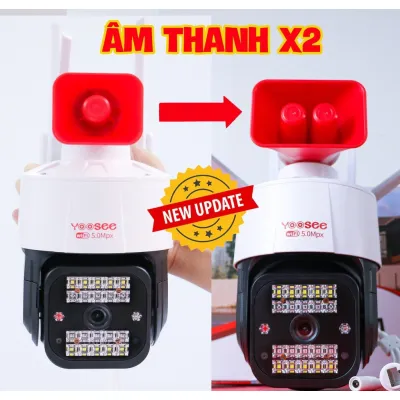 camera giám sát | camera ip yoosee ptz 5.0mpx 4 râu 22 led xoay 360 độ có còi hú lớn và đèn báo động có hồng ngoại ban đêm có màu camera giám sát | camera ip yoosee ptz 5.0mpx 4 râu 22 led xoay 360 độ có còi hú lớn và đèn báo động có hồng ngoại ban đêm có màu