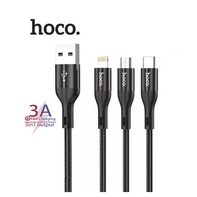 cáp sạc nhanh hoco 3 đầu x2 max 3a dây dài 1m cáp sạc nhanh hoco 3 đầu x2 max 3a dây dài 1m