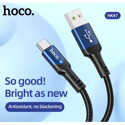 cáp sạc nhanh hoco hk47 3a cho type-c dây dài 2m cáp sạc nhanh hoco hk47 3a cho type-c dây dài 2m