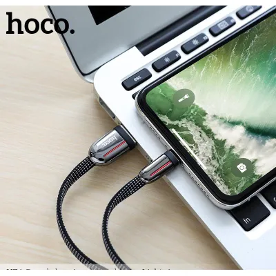 cáp sạc nhanh hoco u74 dây dù 2.4a cổng lightning cho iphone dây dài 1.2m