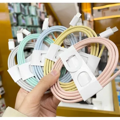 cáp sạc nhiều màu dây dù cổng type-c to lightning dài 1m cáp sạc nhiều màu dây dù cổng type-c to lightning dài 1m