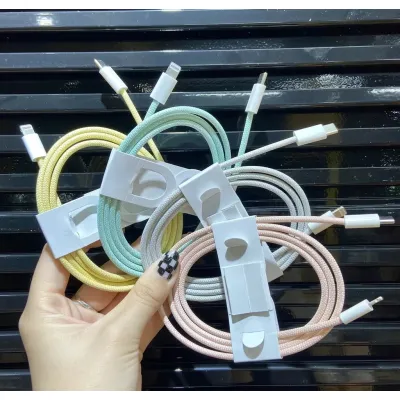 cáp sạc nhiều màu dây dù cổng type-c to lightning dài 1m cáp sạc nhiều màu dây dù cổng type-c to lightning dài 1m
