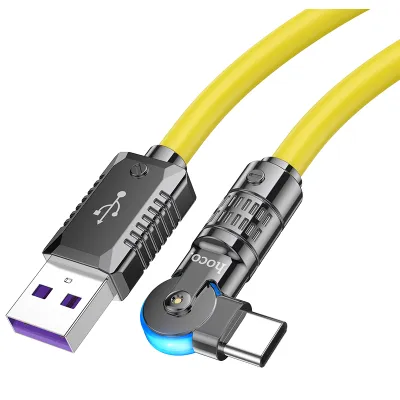 cáp sạc usb to type-c hoco u118 100w 5a đầu xoay 180 độ dây dài 1.2m cáp sạc usb to type-c hoco u118 100w 5a đầu xoay 180 độ dây dài 1.2m