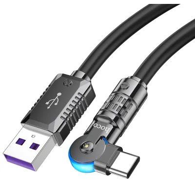 cáp sạc usb to type-c hoco u118 100w 5a đầu xoay 180 độ dây dài 1.2m cáp sạc usb to type-c hoco u118 100w 5a đầu xoay 180 độ dây dài 1.2m