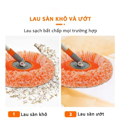 cây lau nhà - cây lau nhà xoay 360 độ