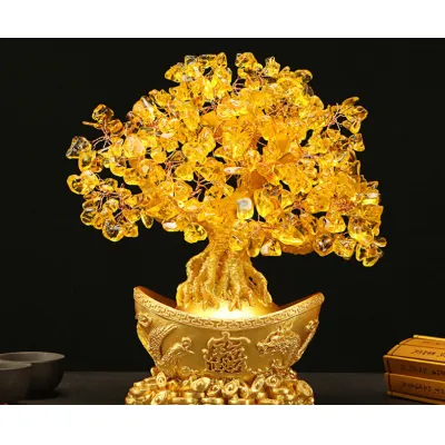 cây thỏi vàng tài lộc rồng phụng pha lê 18cm cây thỏi vàng tài lộc rồng phụng pha lê 18cm
