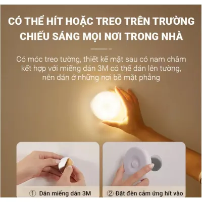 chăm sóc ngấc ngủ | đèn dán tường cảm biến chuyển động 2 chế độ white, warm sạc usb size 9cm chăm sóc ngấc ngủ | đèn dán tường cảm biến chuyển động 2 chế độ white, warm sạc usb size 9cm