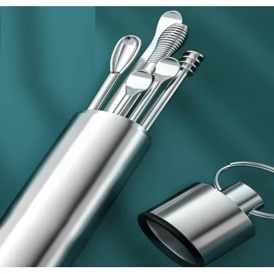 chăm sóc sức khỏe | bộ dụng cụ ráy tai, vệ sinh tai bằng inox 6 món chăm sóc sức khỏe | bộ dụng cụ ráy tai, vệ sinh tai bằng inox 6 món