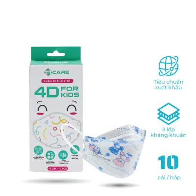 chăm sóc sức khỏe | hộp 10 khẩu trang trẻ em ttcare 4d chăm sóc sức khỏe | hộp 10 khẩu trang trẻ em ttcare 4d