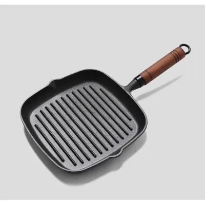 chảo gang nướng thịt hàn quốc - chảo gang nướng bbq chống dín an toàn sức khỏe