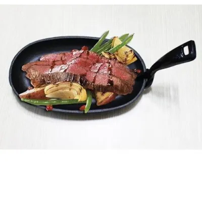chảo gang oval kim hưng hoàng size 28x18cm chảo gang oval kim hưng hoàng size 28x18cm
