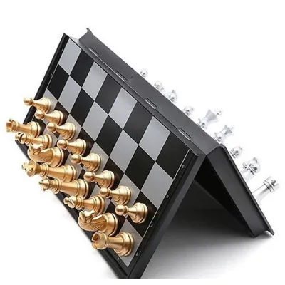 cờ giải trí | bộ bàn cờ vua 25x25cm cáo cấp vàng bạc đế có nam châm hít cờ giải trí | bộ bàn cờ vua 25x25cm cáo cấp vàng bạc đế có nam châm hít