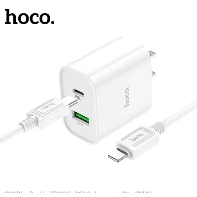 cóc - cáp sạc | bộ sạc nhanh hoco c80 plus pd20w qc3.0 2 cổng sạc type-c usb-a kèm cáp type-c to ip dài 1m cóc - cáp sạc | bộ sạc nhanh hoco c80 plus pd20w qc3.0 2 cổng sạc type-c usb-a kèm cáp type-c to ip dài 1m
