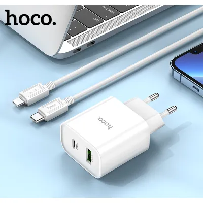cóc - cáp sạc | bộ sạc nhanh hoco c80a plus pd20w qc3.0 type-c to ip dây dài 1m cóc - cáp sạc | bộ sạc nhanh hoco c80a plus pd20w qc3.0 type-c to ip dây dài 1m