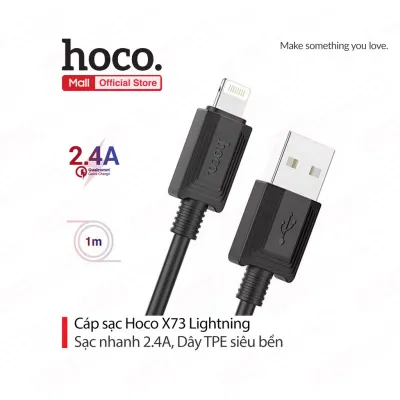 cóc - cáp sạc | cáp sạc hoco x73 cổng lightning 2.4a dây dài 1m cóc - cáp sạc | cáp sạc hoco x73 cổng lightning 2.4a dây dài 1m