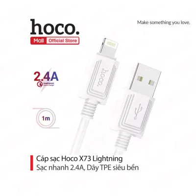 cóc - cáp sạc | cáp sạc hoco x73 cổng lightning 2.4a dây dài 1m cóc - cáp sạc | cáp sạc hoco x73 cổng lightning 2.4a dây dài 1m