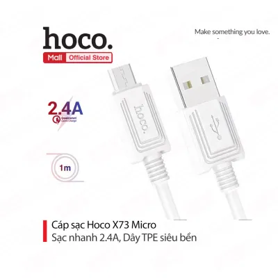 cóc - cáp sạc | cáp sạc hoco x73 cổng micro 2.4a dây dài 1m cóc - cáp sạc | cáp sạc hoco x73 cổng micro 2.4a dây dài 1m