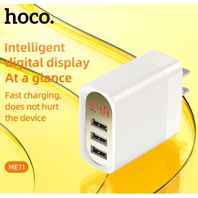cóc sạc nhanh hoco me11 3.4a có lcd 3 cổng sạc usb cóc sạc nhanh hoco me11 3.4a có lcd 3 cổng sạc usb