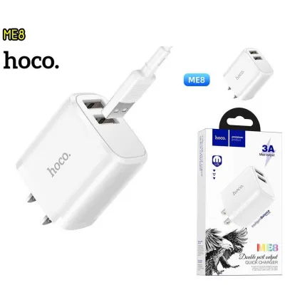 cốc sạc nhanh hoco me8 3a 2 cổng usb 15w cốc sạc nhanh hoco me8 3a 2 cổng usb 15w