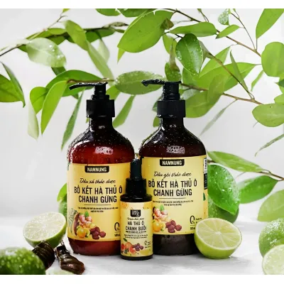 combo dầu gội và dầu xả không bọt bồ kết hà thủ ô chanh gừng cô đặc namnung combo dầu gội và dầu xả không bọt bồ kết hà thủ ô chanh gừng cô đặc namnung