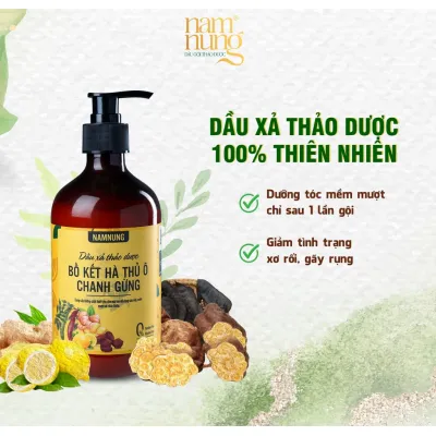 combo dầu gội và dầu xả không bọt bồ kết hà thủ ô chanh gừng cô đặc namnung combo dầu gội và dầu xả không bọt bồ kết hà thủ ô chanh gừng cô đặc namnung
