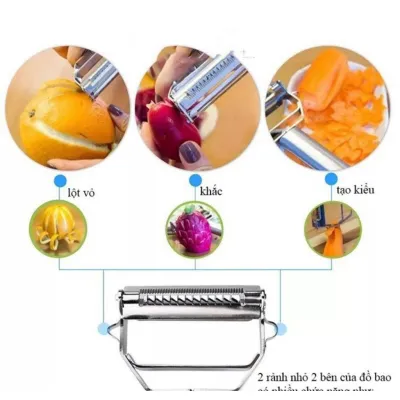 dao bào đa năng chất liệu inox 2 mặt tiện lợi dao bào đa năng chất liệu inox 2 mặt tiện lợi