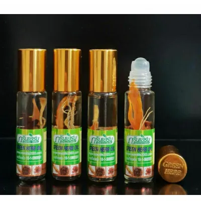 dầu gió lăn sâm thái lan green herb 8ml dầu gió lăn sâm thái lan green herb 8ml