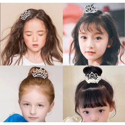 dây cột tóc đính hạt hình vương miệng cho bé dây cột tóc đính hạt hình vương miệng cho bé
