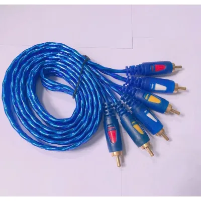 Dây Loa Av 6 Đầu Hoa Sen Rca Dài 1.8M Chống Nhiễu (Xanh) Dây Loa Av 6 Đầu Hoa Sen Rca Dài 1.8M Chống Nhiễu (Xanh)