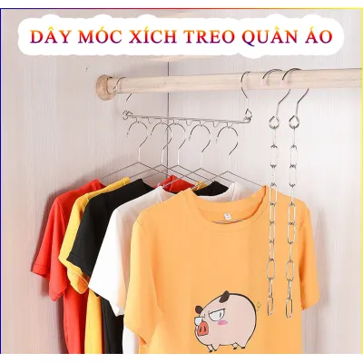 Dây Móc Xích Treo Quần Áo Tiết Kiệm Không Gian Tủ Đồ Hợp Kim Siêu Bền 52cm Dây Móc Xích Treo Quần Áo Tiết Kiệm Không Gian Tủ Đồ Hợp Kim Siêu Bền 52cm