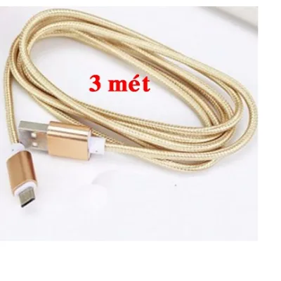 dây sạc micro usb bọc dù dài 3m dây sạc micro usb bọc dù dài 3m