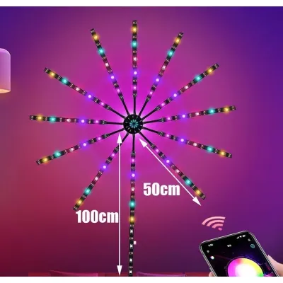 Đèn Led Pháo Hoa Dán Tường 10 Tia 50cm Có Remote,Kết Nối Bluetooth Nguồn USB Đèn Led Pháo Hoa Dán Tường 10 Tia 50cm Có Remote,Kết Nối Bluetooth Nguồn USB